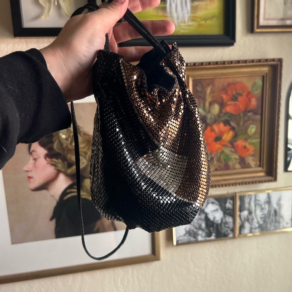 Vintage mixed metal chain mail purse - Picture 3 of 5